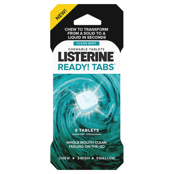 Listerine Ready! Tabs Chewable Tablets - Mint - 8ct